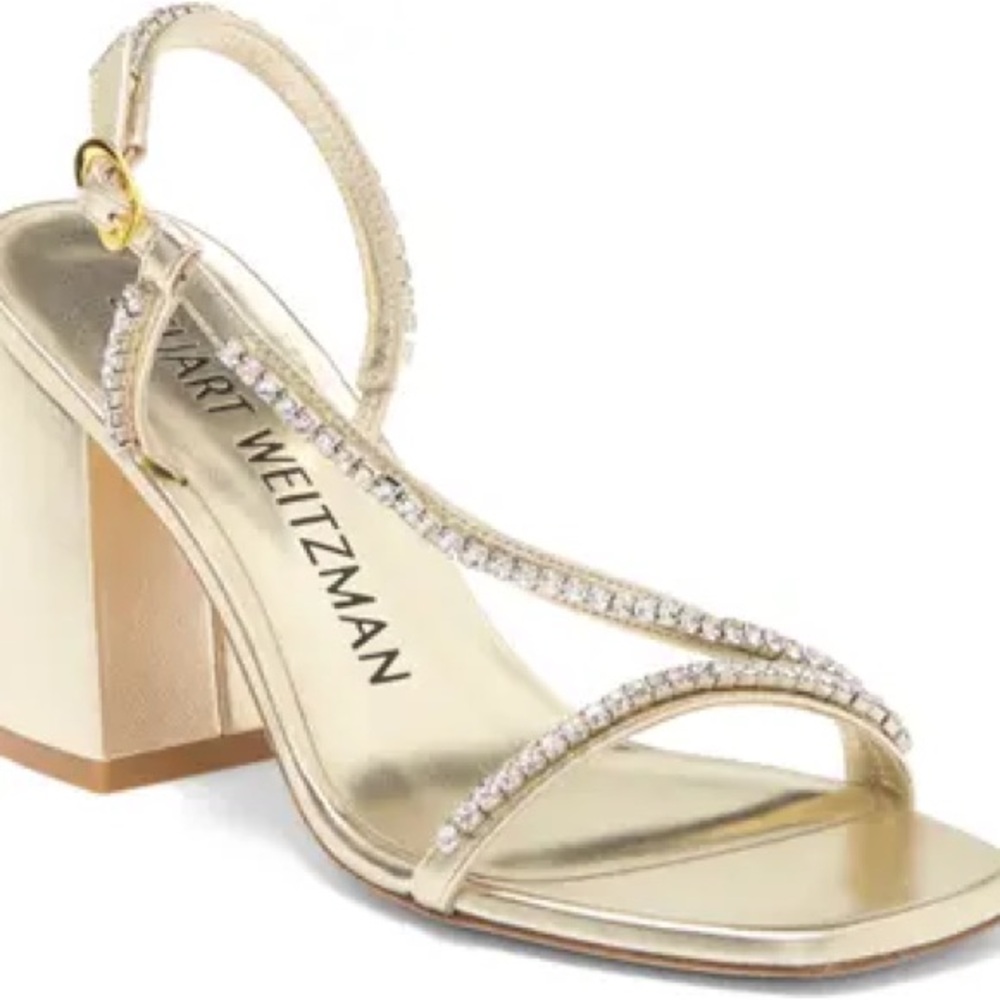 Stuart Weitzman Women's Soiree Crystal 85 Block Sandal